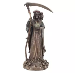 Santa Muerte Reaper Figurine Nemesis Now Bronze Finish 29cm Day of the Dead - Picture 1 of 6
