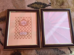 2 Picture Frames Wood Effect With gold trims - Picture 1 of 4