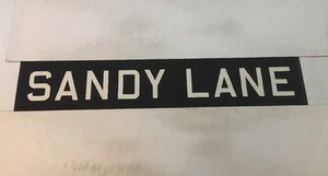 Yorkshire Vintage Linen Destination Bus Blind 37"- Sandy Lane - Picture 1 of 1