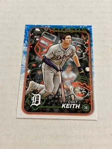 2024 TOPPS HOLLIDAY COLT KEITH #H62 CANDY CANE BAT SSP ROOKIE TIGERS - Picture 1 of 2