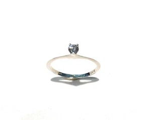 Anello Solitario in Oro Bianco 18 Kt con Diamante Naturale 0,14 ct – diWa Jewels - Imagen 1 de 3