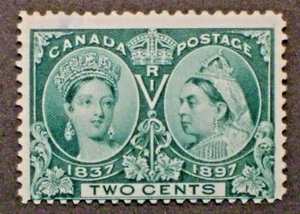 Canada 1897 Jubilee Issue, 2ct Green,, Sc #52 - MINT CV $50.00 - Picture 1 of 2