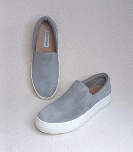 STEVE MADDEN Women's Gills Slip On Platform Suede Sneakers Size 7 Gray Shoes  - Picture 1 of 24