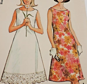 1960s McCall's 7815 Miss Shift Scoop Neck Dress SZ 18 B: 38" Complete - Bild 1 von 6