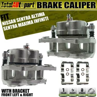 Pinza de freno delantera de pistón de acero 2 piezas para Subaru Forester Outback WRX Foto 1 de 4