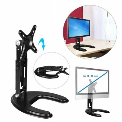 Adjustable 10''-24'' LCD Screen Computer Monitor Desk Mounting Base Stand Holder - Image 1 of 4