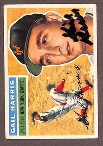 1956 Topps #91 Gail Harris Autograph