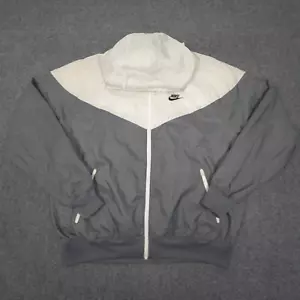 Nike Jacket Mens MEDIUM Grey Windrunner Windbreaker Long Sleeve Winter Size M - Picture 1 of 13