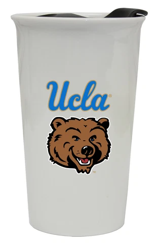 UCLA Bruins Double Walled Ceramic Tumbler Set-NCAA Travel Mug 2pk Cover