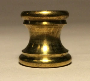 New Unfinished Turned Brass Neck Lamp Part, Slips 1/8 IP, 3/4" Ht. BN868U - Picture 1 of 3