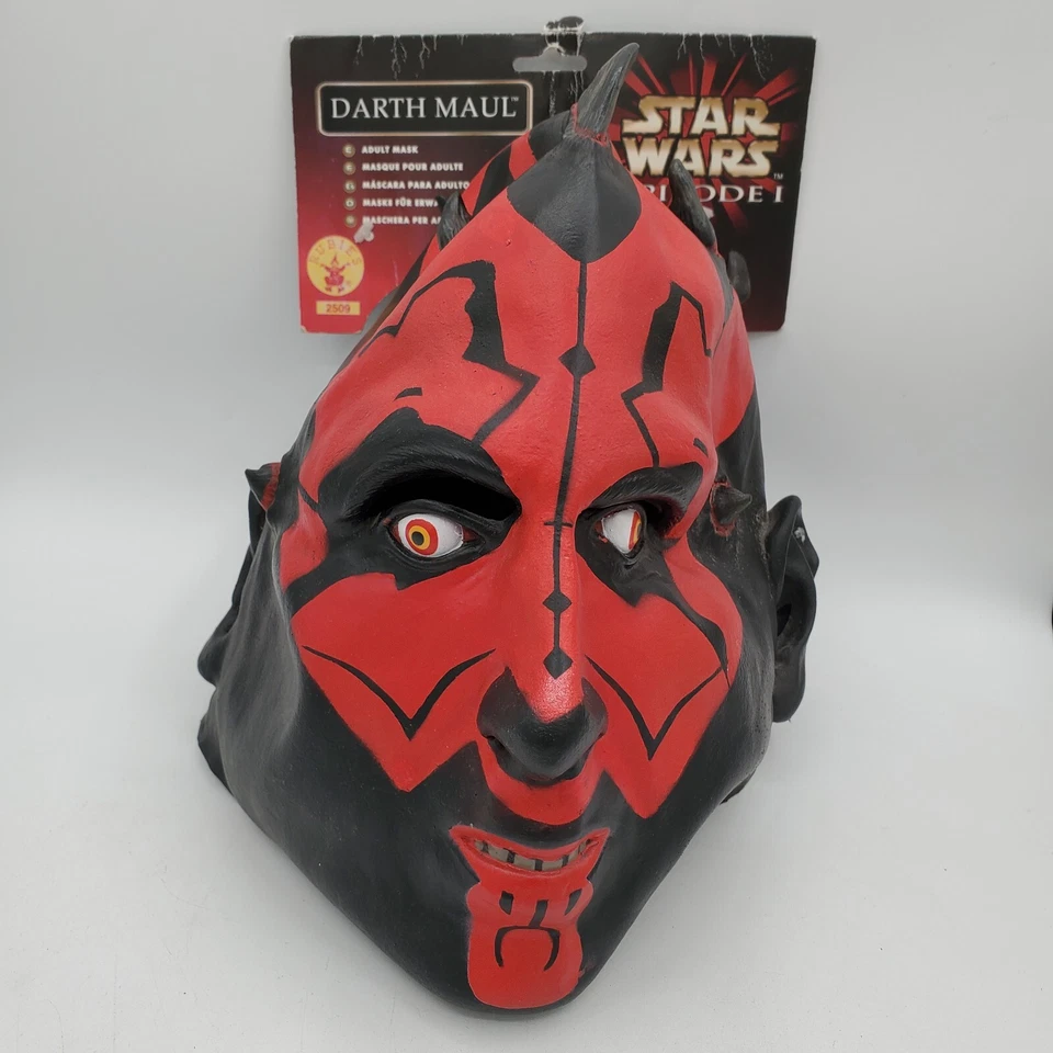 Darth Maul Rubber Mask Halloween Star Wars Vintage Child Sized Clearance
