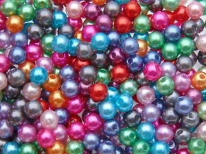 150 Pcs  6mm Mix Acrylic Round Faux Pearls Beads Craft Jewellery Kids C178 - Picture 1 of 1