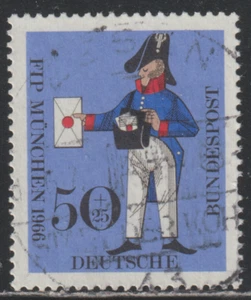 Germany 1966 SC# B417 - Prussian Letter Carrier - Used Lot # 577 - Picture 1 of 2
