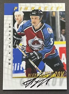 1997-98 Pinnacle Hockey Sii un giocatore su carta autografo Alexei Gusarov #196 AUTO - Foto 1 di 2