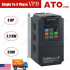 ATO Single Phase to 3 Phase VFD 2.2KW 3HP 220V Variable Frequency Drive Inverter