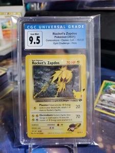 CGC 9.5 GEM MINT ROCKET'S ZAPDOS 15/132 CELEBRATIONS CLASSIC COLLECTION POKEMON - Picture 1 of 3