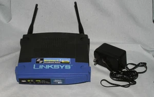 LINKSYS WRT54G V8 Wireless-G Broadband Router 2.4 GHz 54 Mbps With Adapter  - Picture 1 of 9