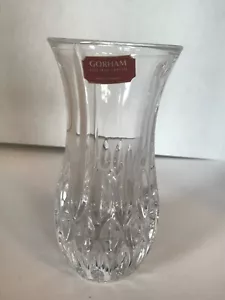 GORHAM Full Lead Crystal ALTHEA VASE 5 1/2" Never Used W/ Original Box & Sticker - Picture 1 of 4
