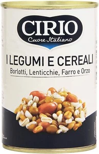Cirio Legumi e Cereali, Borlotti, Lenticchie, Farro e Orzo - 4 da 410g [1640g] - Imagen 1 de 5