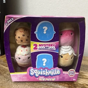 SQUISHVILLE 6 MINI SQUISHMALLOWS SWEET TOOTH SQUAD W/ 2 MYSTERY Plush - NEW - Picture 1 of 6