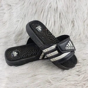 ADIDAS 078285 Black Slide On Sandals Youth Size 1 - Picture 1 of 6
