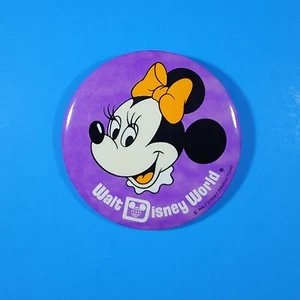 Minnie Mouse Walt Disney World 3" Promo Pin Zurück Button Lila - Bild 1 von 2