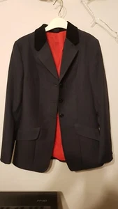 Black Showing Hunting Jacket Size 34 Red Lining - Picture 1 of 4