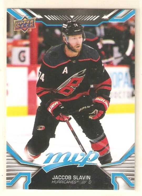 JACCOB SLAVIN 2022-23 UD MVP BASE CARD #101 HURRICANES - Image 1 of 1