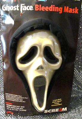 2013 Fun World Dripping  Bleeding Mask Scream 4 Adult Halloween One Size All - Image 1 of 4