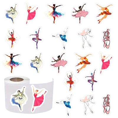 Ballerina Stickers 1cm Tiny Ballet Dancer Scrapbooking Crafts Journal Planner