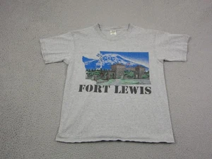 Vintage Military Shirt Herren Medium Grau Washington Made in USA Tee Fort Lewis - Bild 1 von 12
