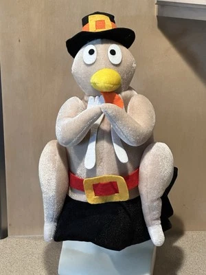 Sombrero de pavo de felpa de novedad para adultos de Acción de Gracias - Talla única ~ Usado Foto 1 de 4