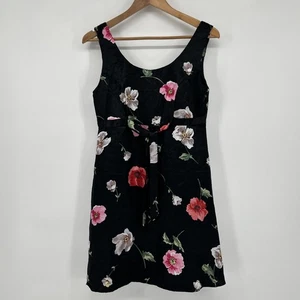 Vintage All That Jazz Babydoll Dress Womens Medium Black Floral Satin Y2k 90s - Bild 1 von 9