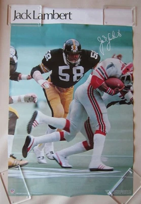 1979 JACK LAMBERT STEELERS MARKETCOM #4163 POSTER 23" x 35" NICE - Image 1 of 3