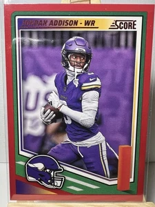 Jordan Addison 2025 Panini Score #109 Red Border - Vikings - Bild 1 von 2