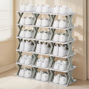 6 Tier Vertical Narrow Shoe Rack, Free Standing Shoe Racks, Skinny Shoe Shelf... - Picture 1 of 7