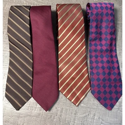 Lote de 4 corbatas vintage para hombre Wembley Angelo Rossi Tie Rack Italia Y2K Foto 1 de 3