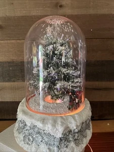 Snow Globe Musical Fiber Optic Christmas Tree In Box - Picture 1 of 9