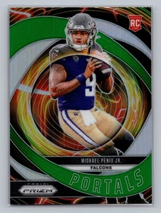 2024 Panini Prizm #6 Michael Penix Jr. Portali Green Prizm - Foto 1 di 2
