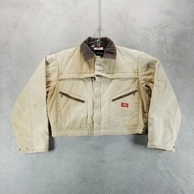 Chaqueta Dickies 42 Tostada Tareas Pana Cuello Lona Bolsillos Recortado Construcción Foto 1 de 4