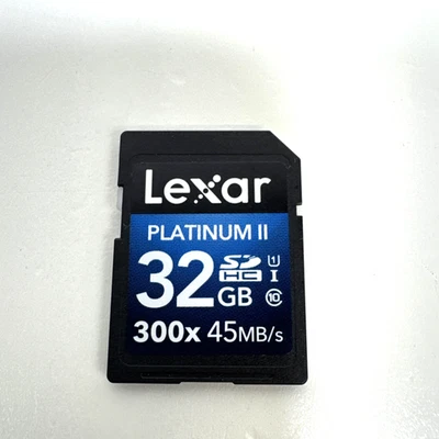 OEM Lexar Platinum II 32GB SDHC I  Memory Card 300x - Image 1 of 4