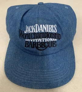 Cappello Jack Daniels World Championship Invitational Barbecue Snapback Vintage Denim - Foto 1 di 7