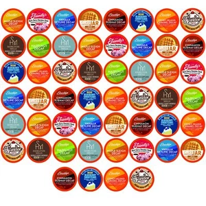 Flavored Decaf Coffee Pod Sampler Compatible with K Cup Brewers 52 Count - Picture 1 of 7