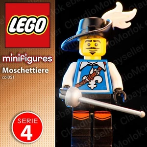 ⭐ LEGO Musketeer Minifigure col051 originale serie 4 8804 col04-3 Moschettiere - Imagen 1 de 6