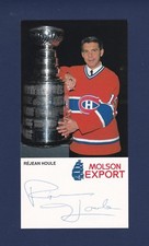 Rejean Houle signed Montreal Canadiens team issued hockey postcard