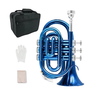 Yinfente Bb Flat Pocket Trumpet Bass Material with Clean Accessory for Beginners - Picture 1 of 11