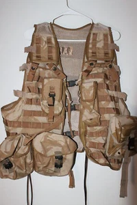 Chaleco táctico emitido por el ejército militar británico bolsas integradas talla única - Imagen 1 de 3