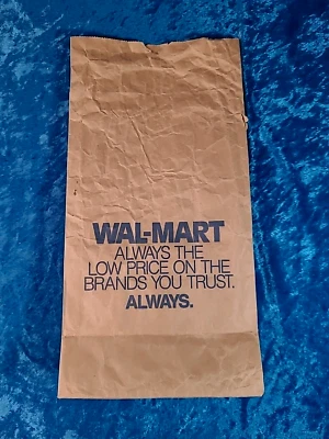 Винтажный Коллекционный бумажный пакет WALMART для универмага - начало 90-х? - Изображение 1 из 3