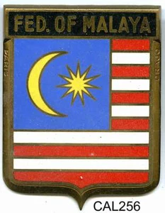 CAL256 - PLAQUE DE CALANDRE AUTO - FED OF MALAYA - Foto 1 di 1