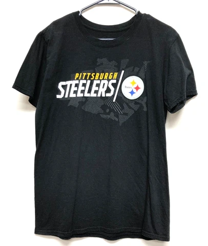 Majestic Mens Black Graphic T Shirt - NFL Pittsburgh Steelers - Size M Cover